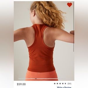 Athleta Momentum seamless tank sport length